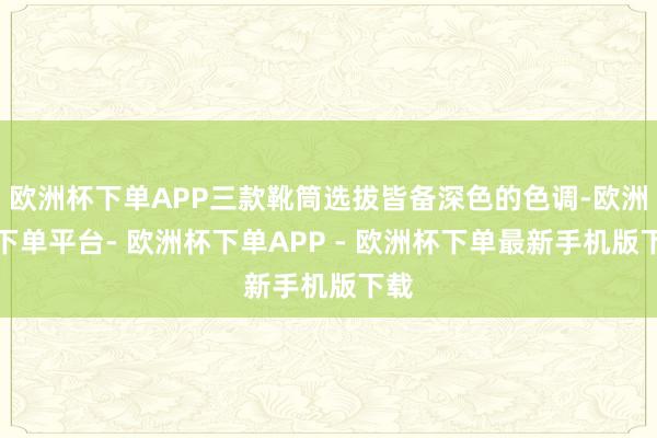 欧洲杯下单APP三款靴筒选拔皆备深色的色调-欧洲杯下单平台- 欧洲杯下单APP - 欧洲杯下单最新手机版下载