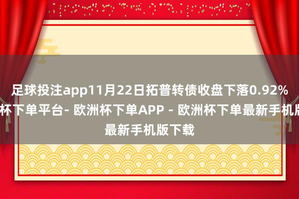 足球投注app11月22日拓普转债收盘下落0.92%-欧洲杯下单平台- 欧洲杯下单APP - 欧洲杯下单最新手机版下载