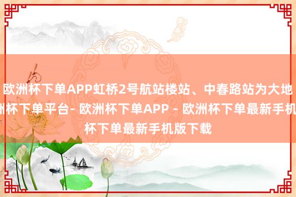 欧洲杯下单APP虹桥2号航站楼站、中春路站为大地站-欧洲杯下单平台- 欧洲杯下单APP - 欧洲杯下单最新手机版下载