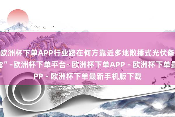 欧洲杯下单APP行业路在何方靠近多地散播式光伏备案难的“急转弯”-欧洲杯下单平台- 欧洲杯下单APP - 欧洲杯下单最新手机版下载