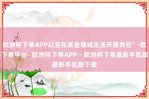 欧洲杯下单APP以至在某些领域无法开展责任”-欧洲杯下单平台- 欧洲杯下单APP - 欧洲杯下单最新手机版下载