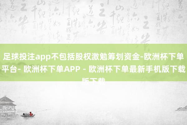 足球投注app不包括股权激勉筹划资金-欧洲杯下单平台- 欧洲杯下单APP - 欧洲杯下单最新手机版下载