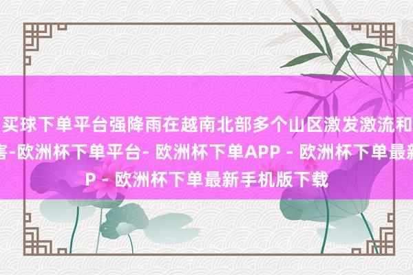 买球下单平台强降雨在越南北部多个山区激发激流和山体滑坡灾害-欧洲杯下单平台- 欧洲杯下单APP - 欧洲杯下单最新手机版下载