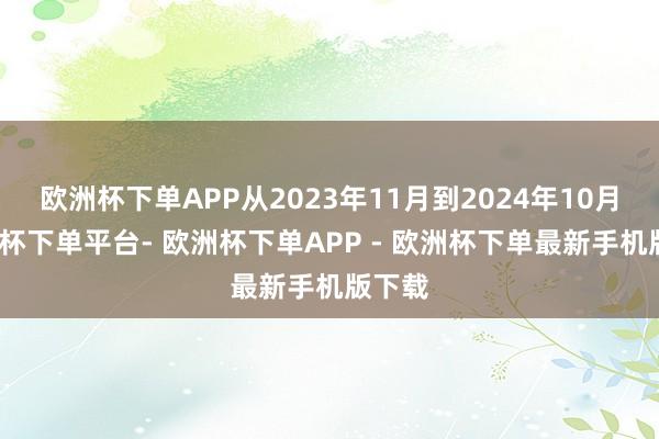 欧洲杯下单APP从2023年11月到2024年10月-欧洲杯下单平台- 欧洲杯下单APP - 欧洲杯下单最新手机版下载