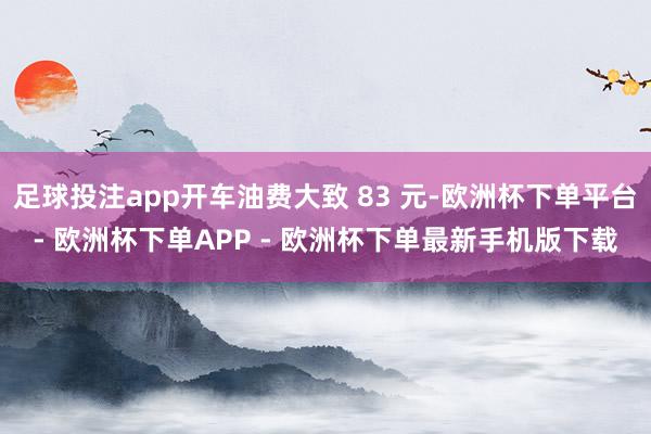 足球投注app开车油费大致 83 元-欧洲杯下单平台- 欧洲杯下单APP - 欧洲杯下单最新手机版下载