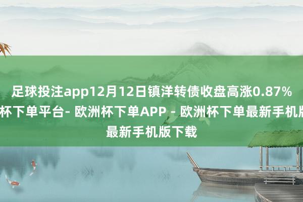 足球投注app12月12日镇洋转债收盘高涨0.87%-欧洲杯下单平台- 欧洲杯下单APP - 欧洲杯下单最新手机版下载