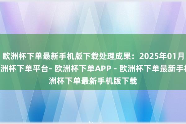 欧洲杯下单最新手机版下载处理成果:2025年01月02日-欧洲杯下单平台- 欧洲杯下单APP - 欧洲杯下单最新手机版下载