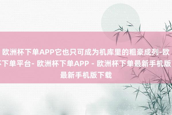 欧洲杯下单APP它也只可成为机库里的粗豪成列-欧洲杯下单平台- 欧洲杯下单APP - 欧洲杯下单最新手机版下载
