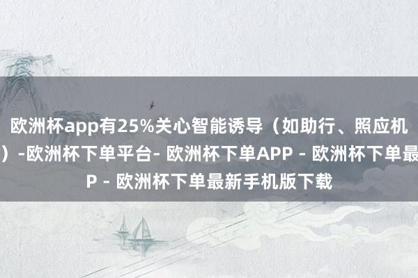 欧洲杯app有25%关心智能诱导（如助行、照应机器东说念主等）-欧洲杯下单平台- 欧洲杯下单APP - 欧洲杯下单最新手机版下载